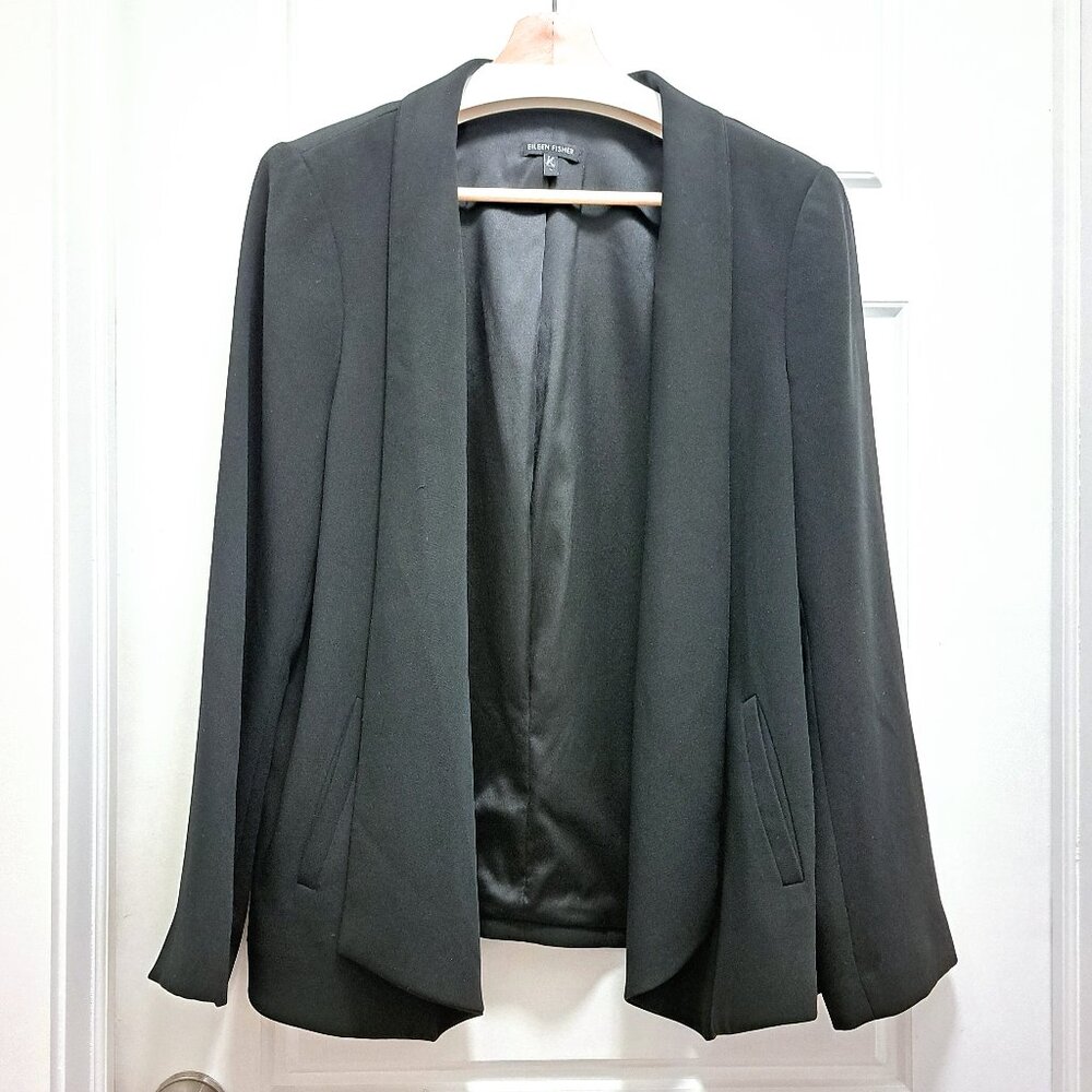 Eileen Fisher Open-front long-sleeve blazer Size Large